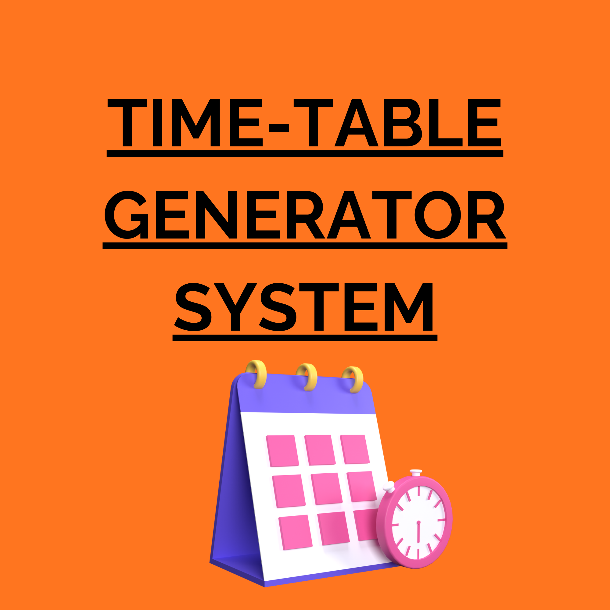 Time Table Generator System using PHP and MySQL